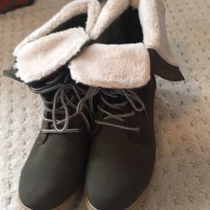 Army green boots